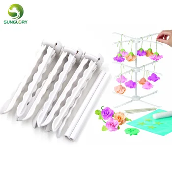 

Plastic Sugar Craft Fondant DIY 31CM Detachable 3 Layers Gum Paste Flower Drying Rack Air Dry Stand Cake Decorating Baking Tools