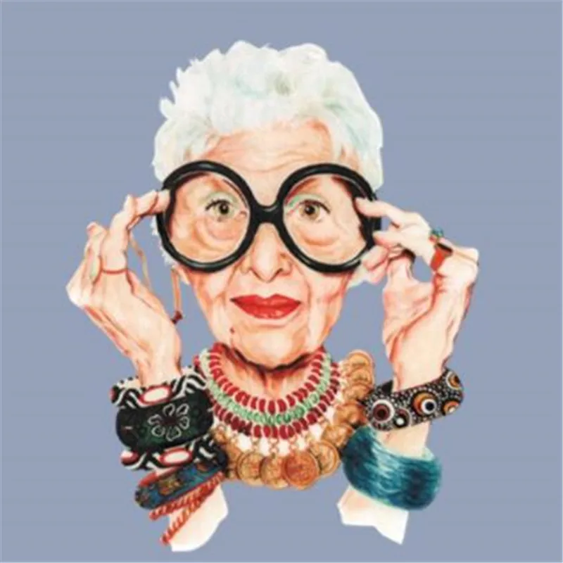 

T shirt women Diy pvc patch tide grandma biker patches for clothing heat transfer printing clothes for stickers free shipping