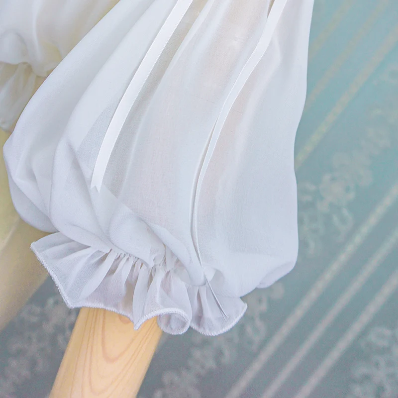 Дизайн весна лето черный гриб и чистый цвет слово воротник блузка в Лолита шифон без подкладки верхняя одежда