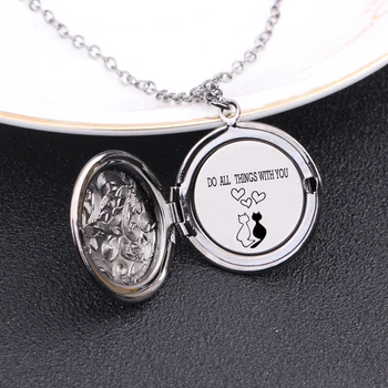 

Vintage Sweater Necklace Jewelry Personalised Name Custom Do All Things With You Valentine's Day Fashion Gift For Couple
