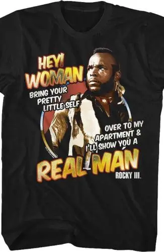 ROCKY III MR. T показать вам настоящий человек STALLONE * полный дизайн спереди Мужская