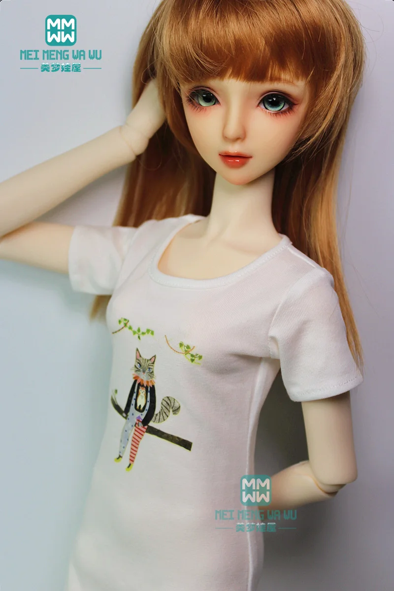 Одежда для куклы BJD подходит 1/3 BJD кукла модная повседневная дикая темпераментная Футболка с принтом