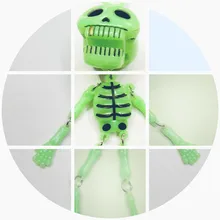 Горячая Распродажа, новинка, игрушка светится в темноте, движущийся скелет, вечерние игрушки для Хэллоуина, пластиковая игрушка со скелетом