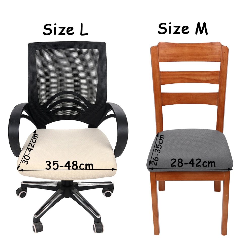 Эластичные жаккардовые однотонные современные чехлы на стулья для столовой, эластичные Чехлы для офисных стульев из спандекса, чехлы для компьютерного игрового кресла, чехол для сиденья