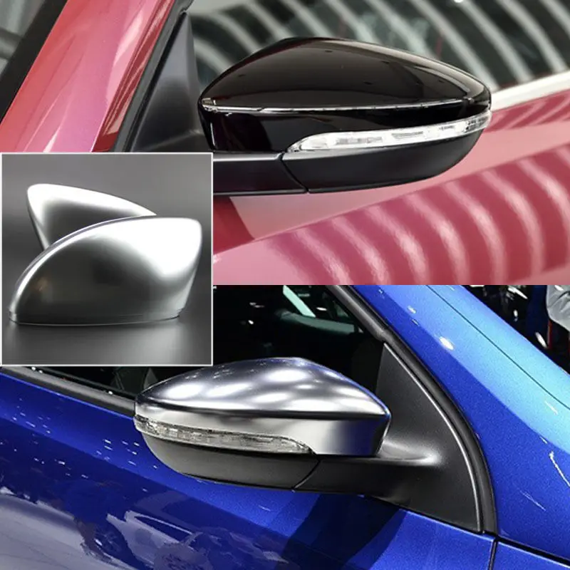 Savanini 2pcs Silver ABS Chrome Side View Mirrors Replacement Caps