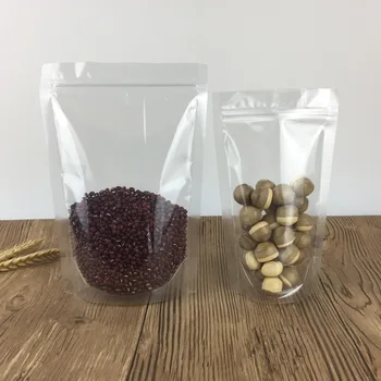 

Ferimo 100pcs Wholesale and thickening transparent self-supporting transparent self contained Yin Yang plastic self sealing bag