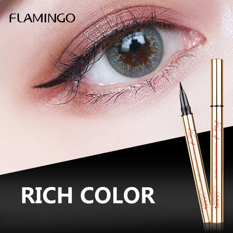 Flamingo Eyeliner Liquid Black Eyeliner 1ml Ultimate Long-lasting Waterproof Easy To Wear Professional Smudge-Proof Makeup12130