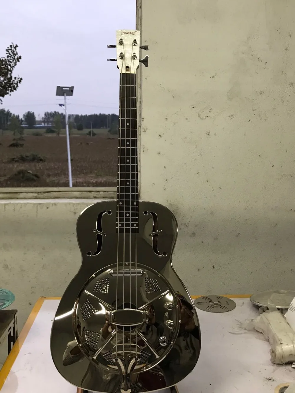 Jonathan resonator bass guitar , resophonic bass guitars