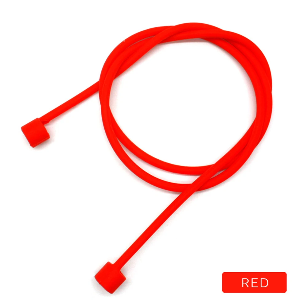Чехол для наушников Apple Airpods 1, силиконовый чехол для Airpods 2, проводной зарядный чехол, противоударные сумки для Air Pods 1, 2, чехол - Цвет: Red Strap