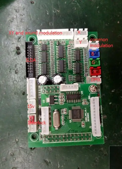 DMX плата с защитой, lcd+ SD, со звуком, ILDA, DMX, SD