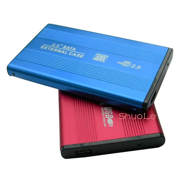 USB2.0 Hard Drive Disk Enclosure hard drive enclosure HDD External Box Case Caddy 2.5" IDE HDD With LED Light For Desktop Computer PC