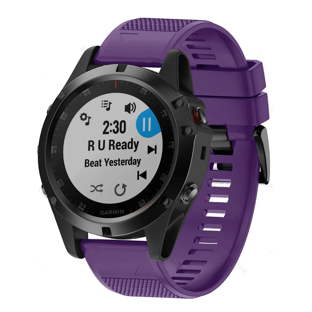 26 мм 22 мм Смарт-часы ремешок для Garmin Fenix 5X5 Plus 3 3HR D2 S60 gps часы Quick Release силиконовый Easyfit браслет