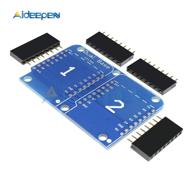 Двойная розетка двойной базовый щит для WeMos D1 Mini NodeMCU ESP8266 DIY PCB Плата
