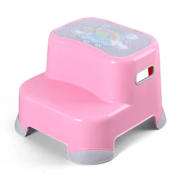 

Thicken Children's Plastic Stool Wash Stool Pad Footstool Baby Bathroom Non-slip Ascending Ladder Step Ladder Stool Foot Stool
