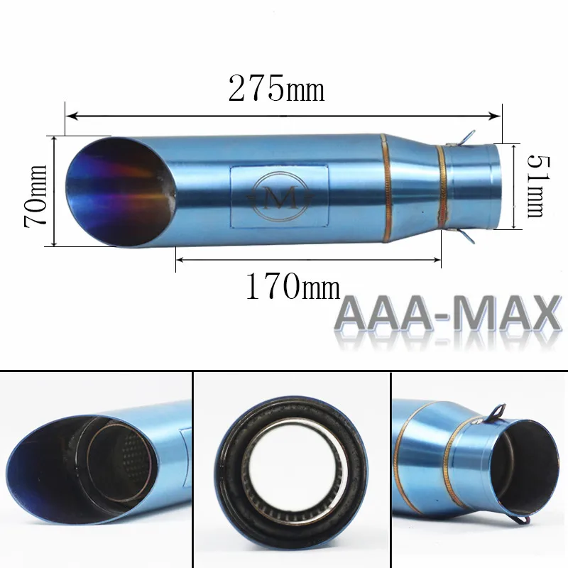 38 мм 51 универсальный мотоцикл выхлопной глушитель выхлопной трубы GY6 скутер гоночный мотоцикл 50CC 70CC 90CC 125CC выхлопных газов с DB убийца