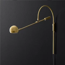 Скандинавские классические регулируемые современные промышленные длинные поворотные ручки черный настенный светильник бра винтажные E27 светильники для ванной спальни фойе