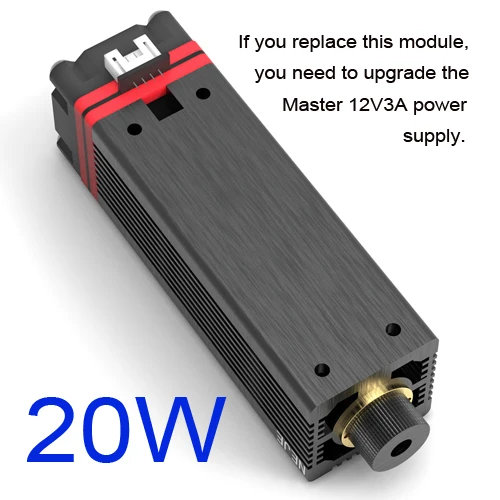 

20W 450nm laser module head for NEJE MASTER for Metal / Wood Router / Paper Cutter / 2Axis Engraver / Desktop Cutter Replacement