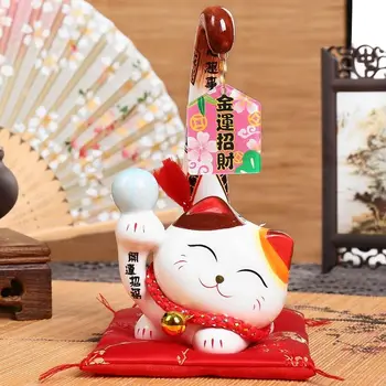 

Japanese Maneki Neko Kitten Ceramic Lucky Cat Money Box Creative Cute Cat Animal Figurines Crafts Home Desktop Decoration R1899