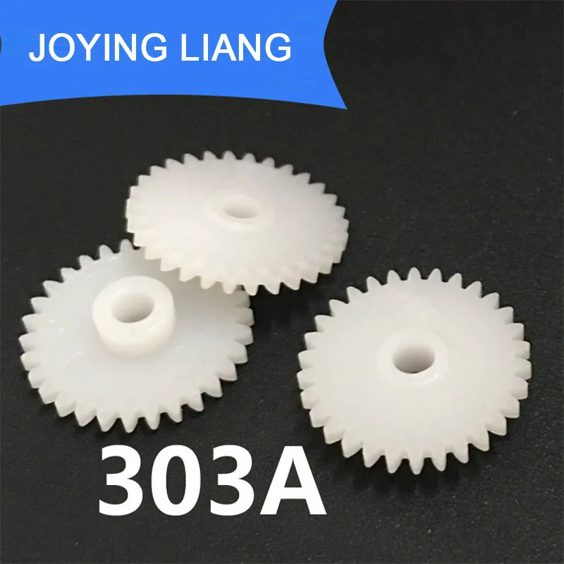

303A 0.5M 30 Teeth 3mm Shaft Tight Pom Plastic Pinion Gear Toy Model Gear (2500pcs/lot)