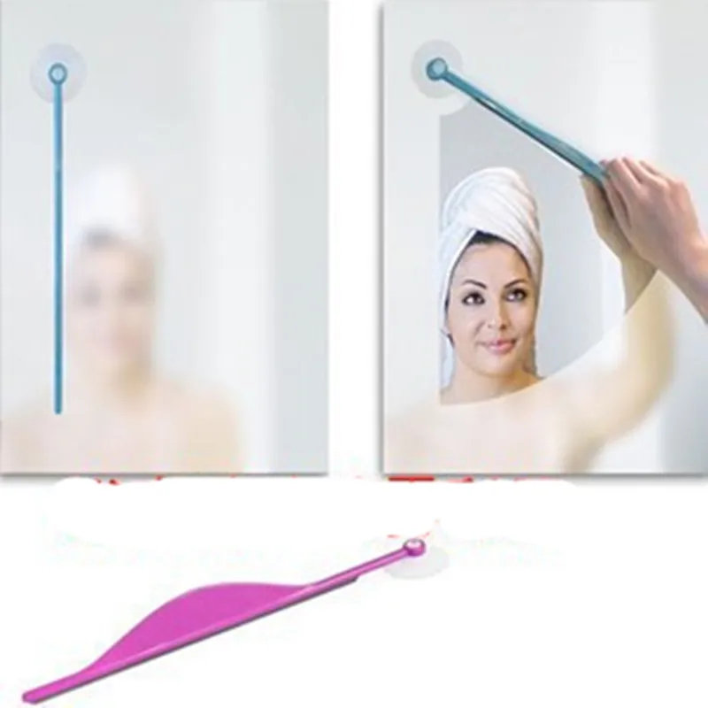 Bathroom Mirror Cleaning Brush Wiper With Suction Cup Flat Window Glass