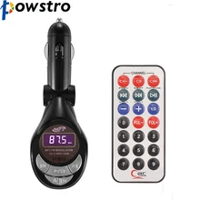 Powstro fm-передатчик lcd беспроводной fm-передатчик автомобильный комплект mp3-плеер Поддержка USB разъем для SD и MMC с пультом дистанционного управления