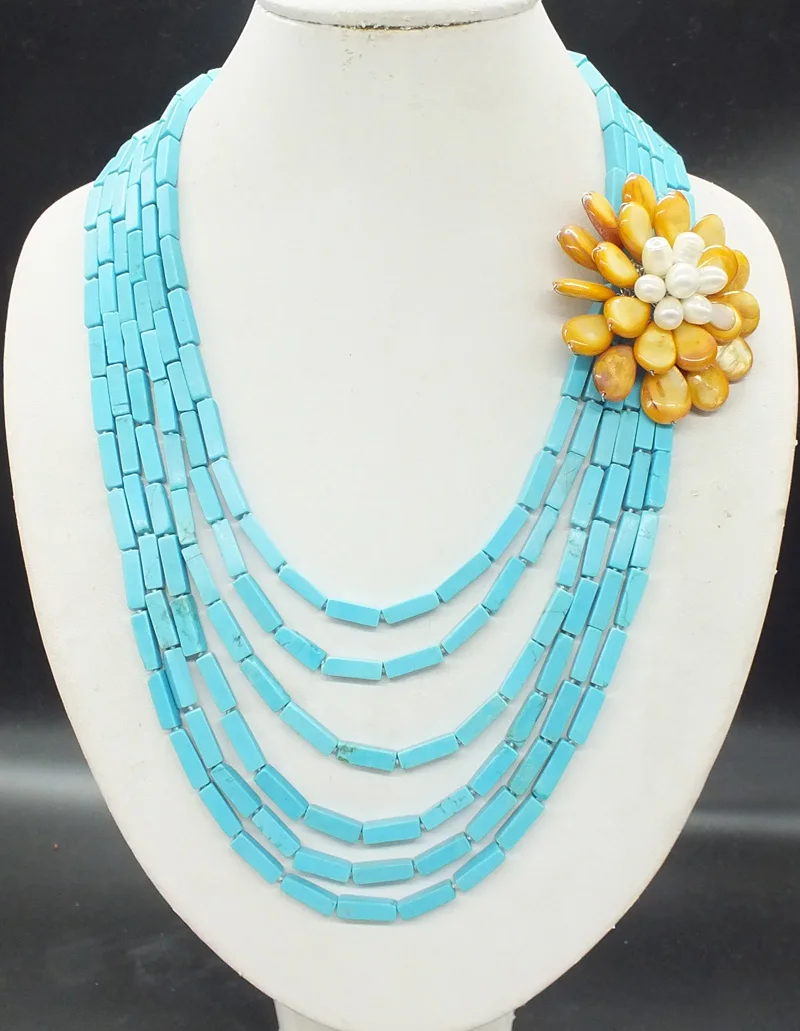 Нет-0289# турецкие полудрагоценные камни и пресноводный жемчуг, классические ожерелья ручной работы. Лучший подарок на день рождения девушки