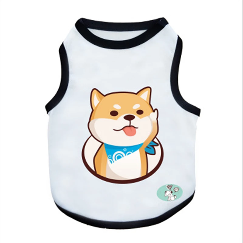 

Free Shipping Clothes Pet Black White Vest Dog Clothes Summer Chaleco Perro Hoopet Zwemvest Hond X067 Dog T Shirt