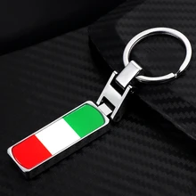 3D стильная металлическая машина Италия флаг брелок для ferrari Fiat piaggio Vespa Ford Alfa Romeo автомобильные аксессуары модный подарок