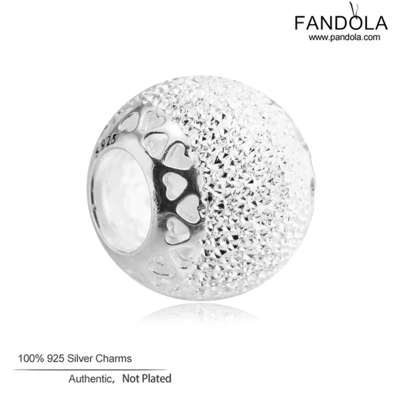 

CKK 925 Sterling Silver Glittering Hearts Charms Beads Fits Original Bracelets Charm Silver 925 DIY Jewelry Making