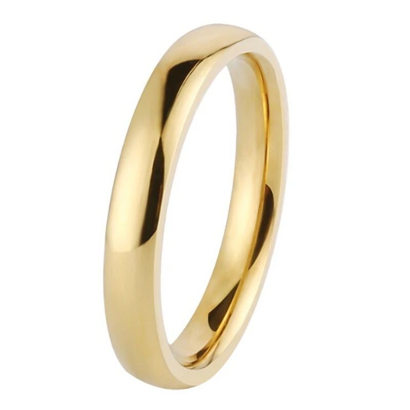 Simple 2MM Thin Titanium Steel 4 Color Couple Ring Simple Fashion Rose Gold Silver Finger Ring For Women Wedding Party Jewelry