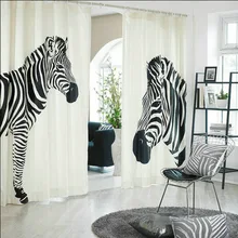 Fashion Zebra Blackout Thicker Soundproof Cartoon Customize Cotton font b Window b font font b Curtain
