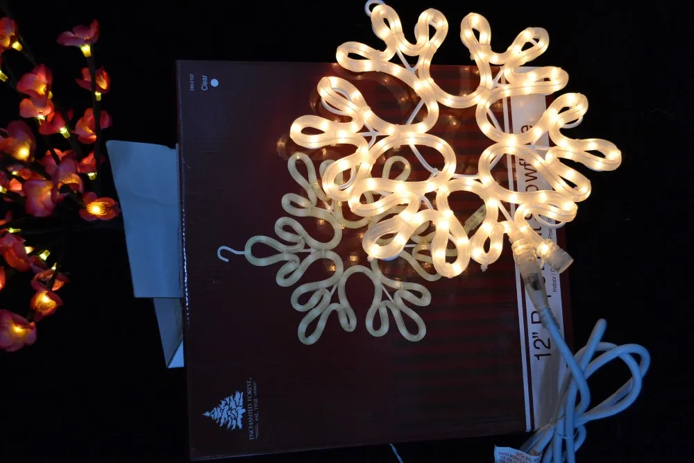 Free Shipping 120V UL Listed Milky White Incandescent Rope Light Motif