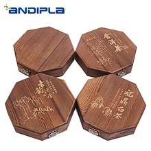 Octagon Art пуэр хранения ящик из твердой древесины Винтаж ящики для чая коллекция Pu'er подставка для торта чайная посуда украшения Дело Craft