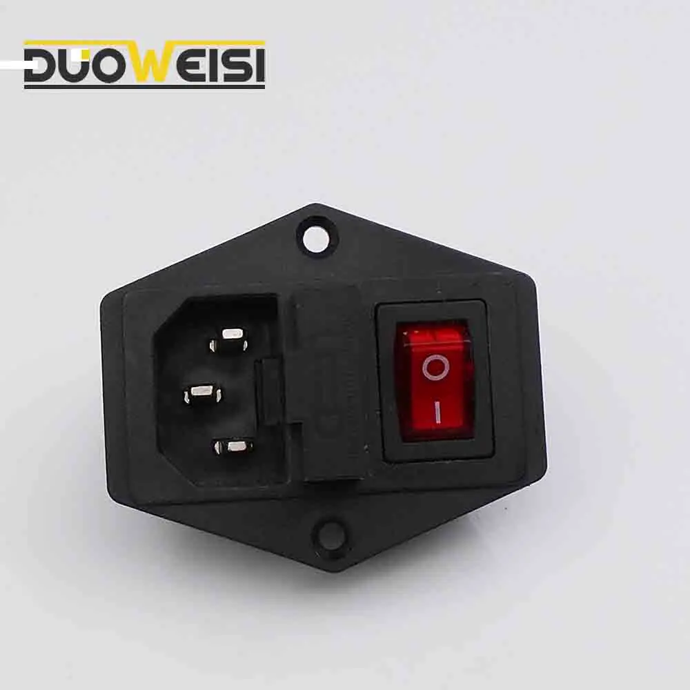

DuoWeiSi 3D Printer parts 220V/110V 5A Power Outlet Socket With Switch And 6A Fuse For 3D Printer KG005