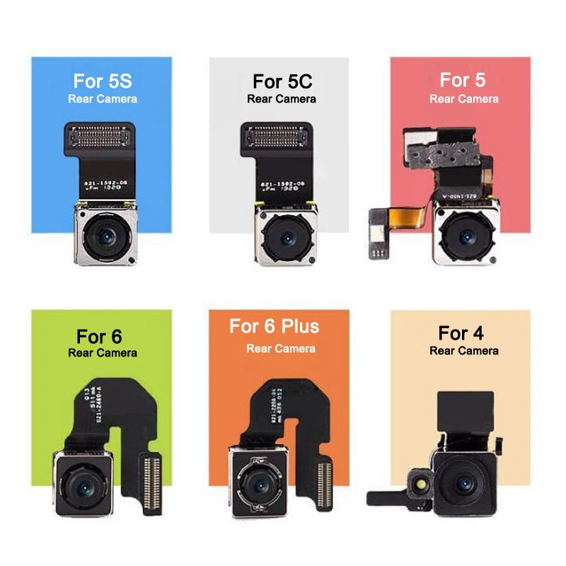 

1pcs high quality Back big Camera for iPhone 4 5 5S 5C 6 6 Plus 7 7Plus 8 8plus Rear Camera Flex Cable Ribbon free shipping