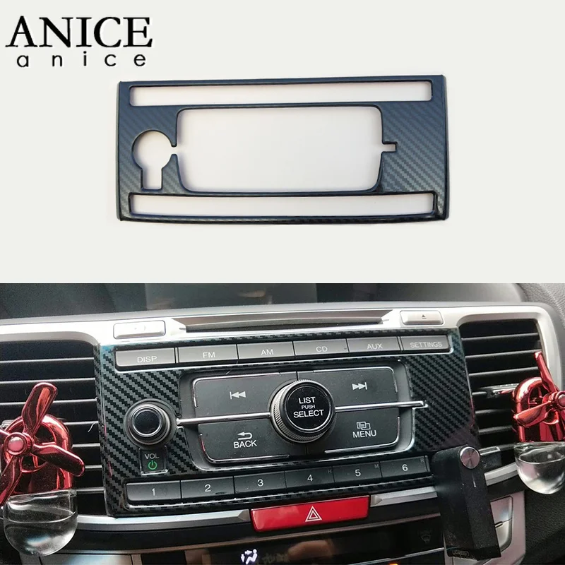 

Carbon Fiber Color stainless steel Center Console Cover fit For Honda Accord 2013 2014 2015 2016 2017