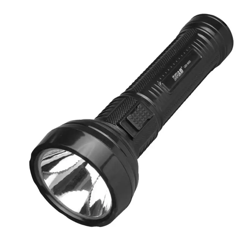 

Rechargeable LED Flashlight Plastic Portable Outdoor Camping Fishing Household Emergency Light Spotlight Torch Flashlight