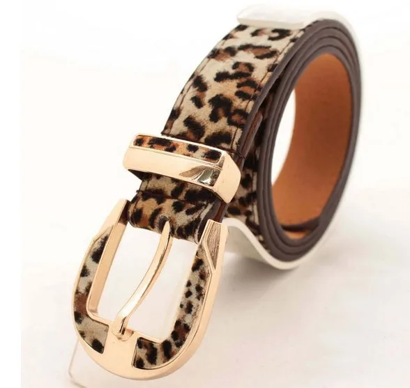 

105cm Pigskin Women Leopard Print Pin Buckle Leather Waist Belts Jeans Belt Female Cinto Feminino Couro