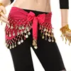 Fashion Chiffon Belly Dance India Dance Hip Scarf 3 Rows Coin Belt Skirt New dancing accessories ► Photo 2/6