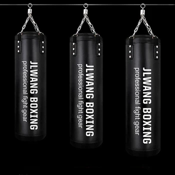 

120cm Huge Boxing Punching Bag Fitness Sandbags Striking Drop Hollow Empty Sand Bag with Chain Martial Art Training Punch Target