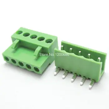 

6pin Right angle Terminal plug type 300V 10A 3.96mm pitch connector pcb screw terminal block connector