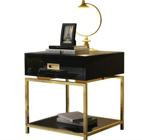 Simple modern tempered glass coffee table. Creative living room small side coffee table.