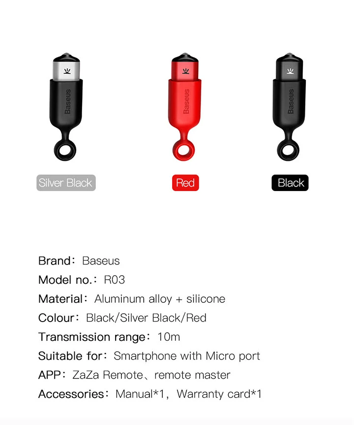 Baseus R03 универсальный пульт дистанционного управления для ТВ/кондиционера/проекторов микро Джек умный ИК пульт дистанционного управления для Xiaomi huawei Phone