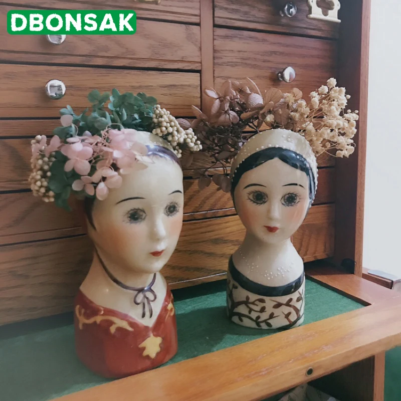 Настенная висящая керамическая ваза цветочный горшок Ручная роспись кукольная