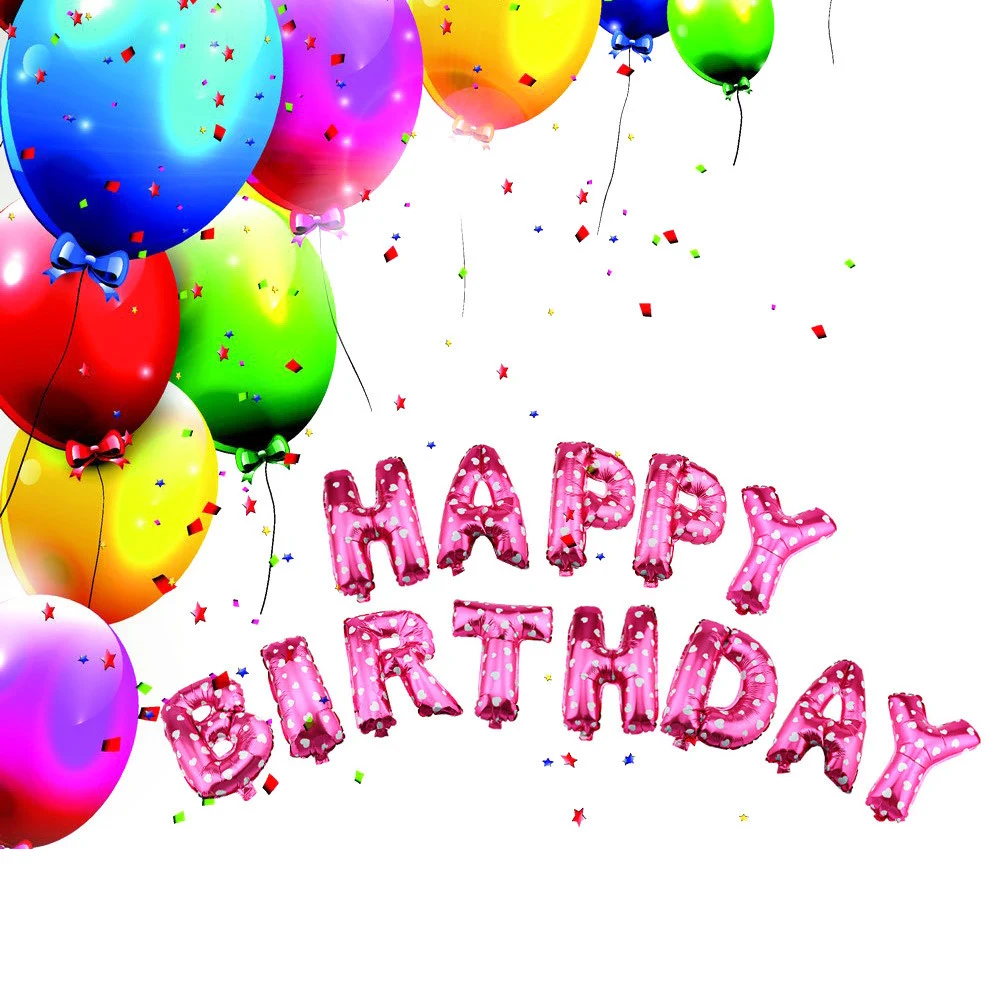 

16inch Letter Balloon HAPPY BIRTHDAY Foil Balloons multicolor Ballon birthday party decorations kids Party Decorations Supplies