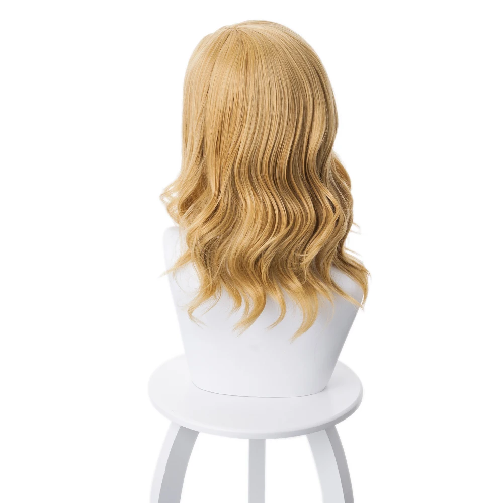 Avengers Endgame Captain Marvel Carol Danvers Curly Wig Cosplay Costume Women Heat Resistant Synthetic Hair Wigs