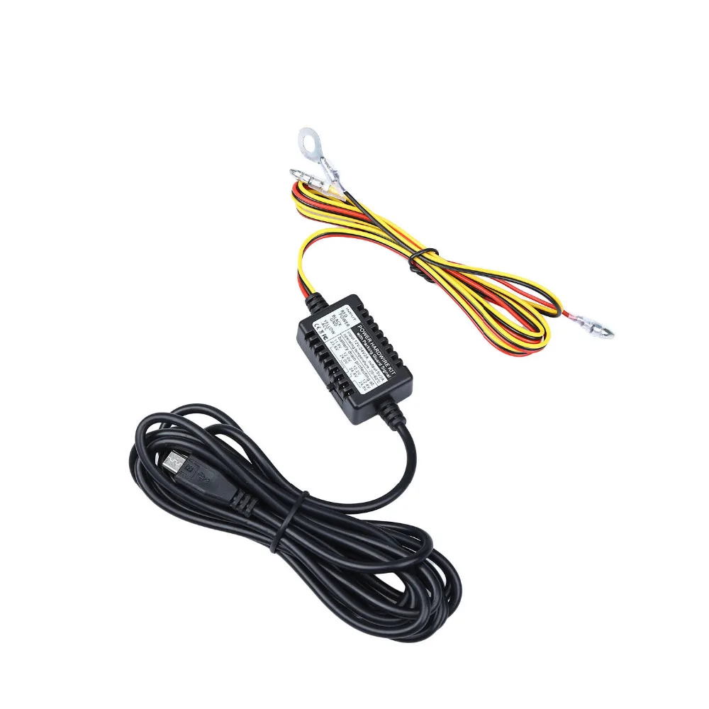Universal Micro USB Hardwire Fuse Kit low voltage protection 12V to 5V Power Adapter Cable for Mini 0906 Dash camera for B1W