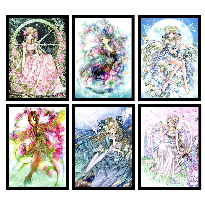 

Round Diamond 5D DIY Diamond Painting "Butterfly Fairy" Diamond Embroidered Cross Stitch Mosaic Decoration Gift
