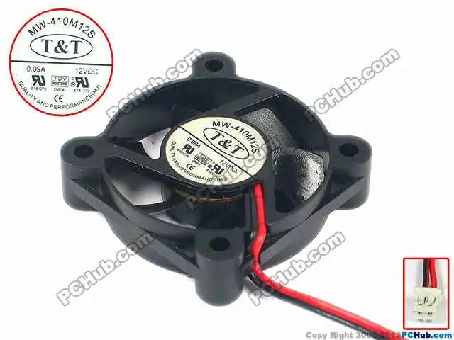 

Emacro For T&T MW-410M12S DC 12V 0.09A 40x40x10mm Server Cooler Fan