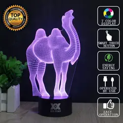 Хуэй Юань Марка USB 3D лампа визуальную иллюзию новинка ночник животных Сова Праздничные огни Светящиеся детей Рождественский подарок